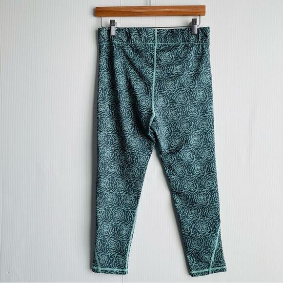 Ivory Ella floral patterned yoga pants size large blue and green flower print - Picture 7 of 11